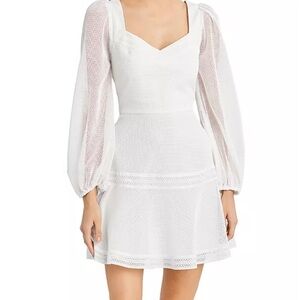BCBGMAXAZRIA
Mesh Mini Dress - Elegant White Dress with Sheer Sleeves
